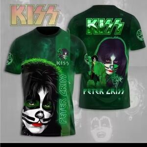 Kiss Kids Dark Green Graphic Tee